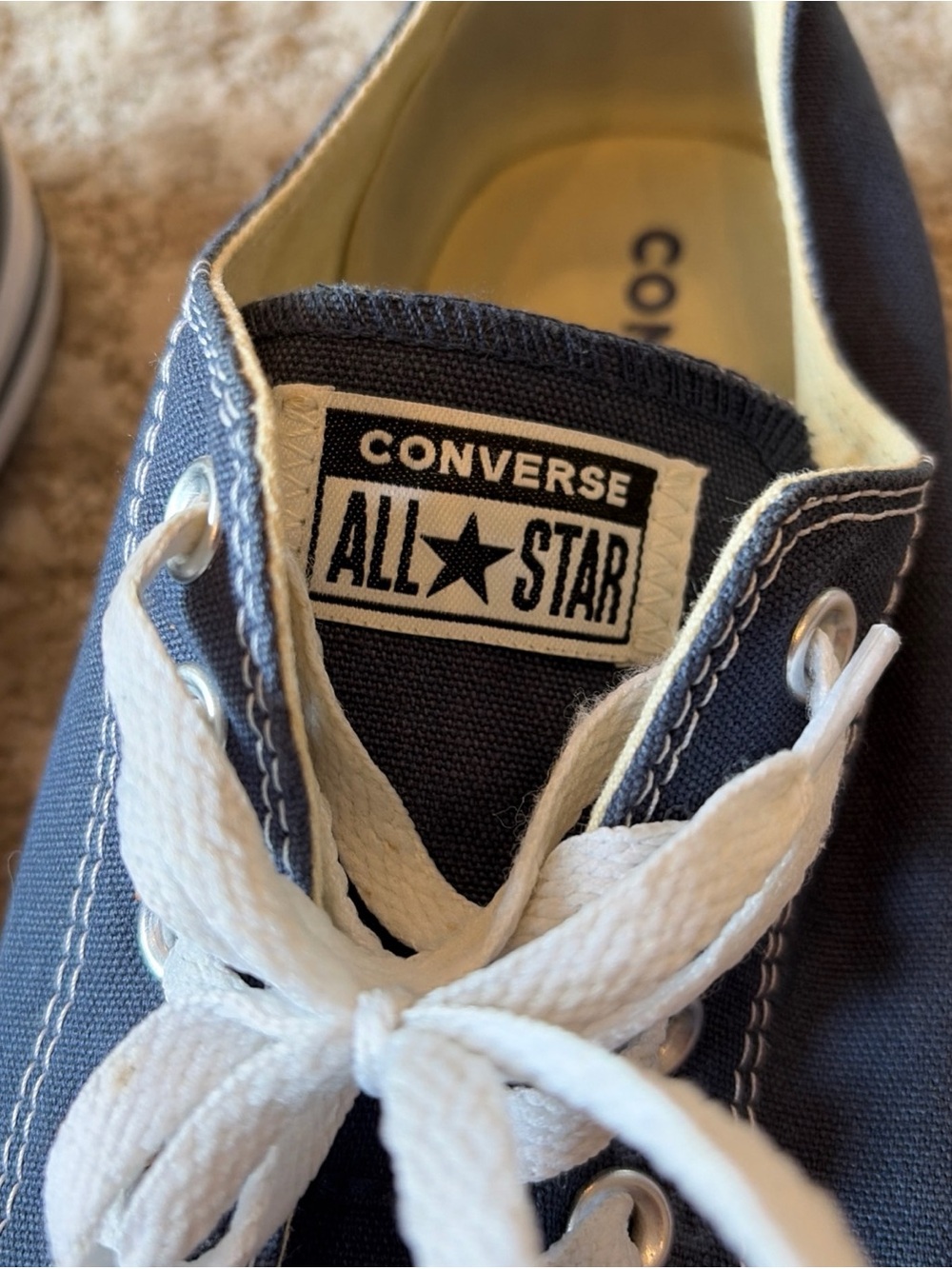 CONVERSE All Star Denim Blue/White Low Top Men’s Size 12 Sneakers - Picture 8 of 10